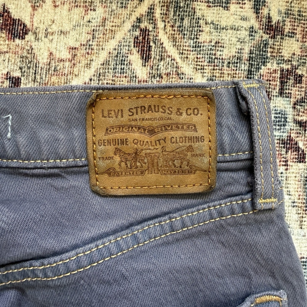 Levis Ribcage Straight Jean Size W24 L27 Gray High Rise Button Fly Cropped Retro - Picture 5 of 13